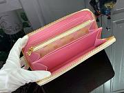 	 Bagsaaa Louis Vuitton Zippy Wallet Damier Canvas Peche Pink - 19.5 x 10.5 x 2.5 cm - 2