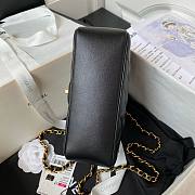 Bagsaaa Chanel Mini Flap Bag AS4385 Black Lambskin With Pearl - 12.5 × 17 × 5 cm - 2
