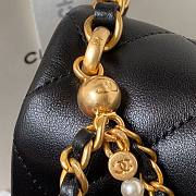 Bagsaaa Chanel Mini Flap Bag AS4385 Black Lambskin With Pearl - 12.5 × 17 × 5 cm - 6