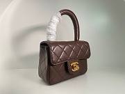 Bagsaaa Chanel Vintage Brown Leather Top handle Flap Bag - 18cm - 4