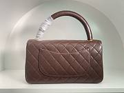 Bagsaaa Chanel Vintage Brown Leather Top handle Flap Bag - 25cm - 3