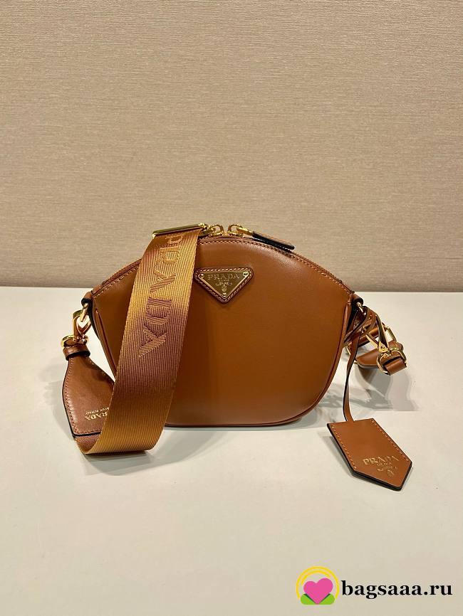 Bagsaaa Prada Leather mini shoulder bag Caramel - 18x15x8cm - 1