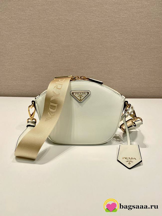 	 Bagsaaa Prada Leather mini shoulder bag White - 18x15x8cm - 1