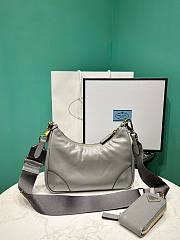 Bagsaaa Prada RE-Edition 2005 Smooth Leather Shoulder Bag In Grey - 23x17x605cm - 6