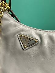 Bagsaaa Prada RE-Edition 2005 Smooth Leather Shoulder Bag In Grey - 23x17x605cm - 3