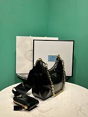 	 Bagsaaa Prada RE-Edition 2005 Smooth Leather Shoulder Bag In Black - 23x17x605cm - 5