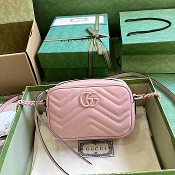 Bagsaaa Gucci Marmont GG Shoulder Bag In Pink - 18x12x6cm