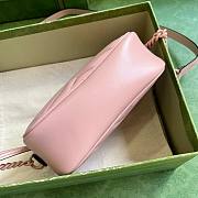Bagsaaa Gucci Marmont GG Shoulder Bag In Pink - 18x12x6cm - 4