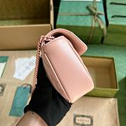 Bagsaaa Gucci GG Marmont Mini Pink Shoulder Bag - 16.5x10x4.5cm - 6