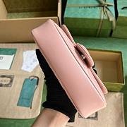 Bagsaaa Gucci GG Marmont Mini Pink Shoulder Bag - 16.5x10x4.5cm - 4