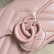 Bagsaaa Gucci GG Marmont Mini Pink Shoulder Bag - 16.5x10x4.5cm - 2
