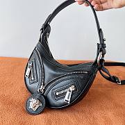 Bagsaaa Versace Repeat Medusa Mini leather shoulder bag in black - 20x4x13cm - 6