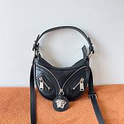 Bagsaaa Versace Repeat Medusa Mini leather shoulder bag in black - 20x4x13cm - 5