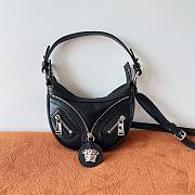 Bagsaaa Versace Repeat Medusa Mini leather shoulder bag in black - 20x4x13cm - 3
