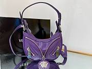 	 Bagsaaa Versace Repeat Medusa Mini leather shoulder bag in purple - 20x4x13cm - 1