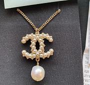 Bagsaaa Chanel CC Pearl Necklace  - 1