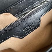 Bagsaaa Gucci GG Marmont Small Shoulder Bag Black&Silver 443497 Size 26x15x7cm - 2