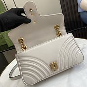 Bagsaaa Gucci GG Marmont Small Shoulder Bag Light Gray 443497 Size 26x15x7cm - 4