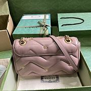 Bagsaaa Gucci GG Marmont Small Shoulder Bag Rose Beige 443497 Size 26x15x7cm - 3