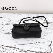 Bagsaaa Gucci GG Marmont Small Shoulder Bag Full Black 443497 Size 26x15x7cm - 4