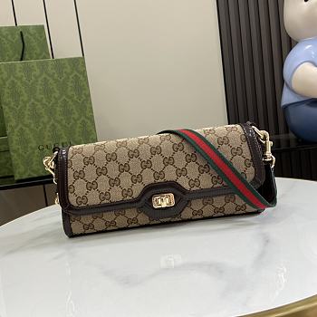 Bagsaaa Gucci Luce Small Shoulder Bag 786015 Beige & Ebony Size 27.5x12.5x6.5 cm