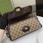 Bagsaaa Gucci Luce Small Shoulder Bag 786015 Beige & Ebony Size 27.5x12.5x6.5 cm - 2