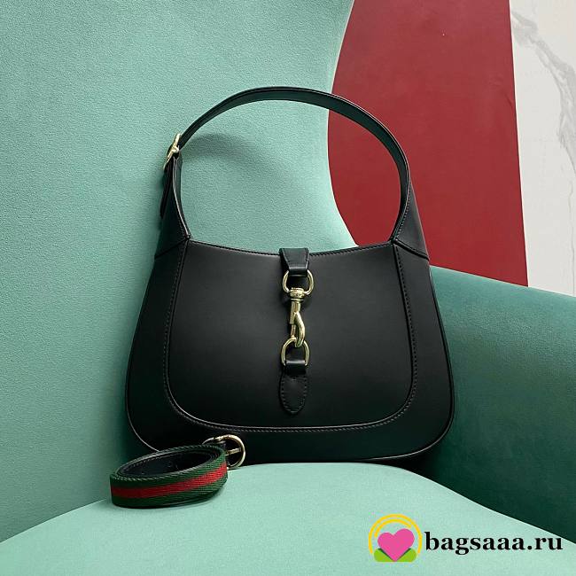 Bagsaaa Gucci Jackie Small Shoulder Bag Black 782849 Size 27.5x19x4cm - 1