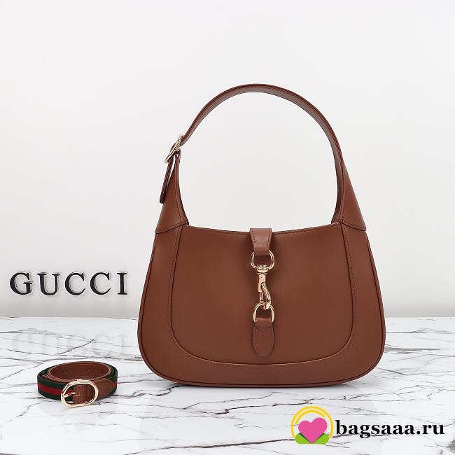 Bagsaaa Gucci Jackie Small Shoulder Bag Brown 782849 Size 27.5x19x4cm - 1