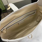 Bagsaaa Gucci Jackie Small Shoulder Bag Light Gray 782849 Size 27.5x19x4cm - 5