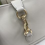 Bagsaaa Gucci Jackie Small Shoulder Bag Light Gray 782849 Size 27.5x19x4cm - 3