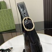 Bagsaaa Gucci Jackie Small Shoulder Bag Black Patent 782849 Size 27.5x19x4cm - 2