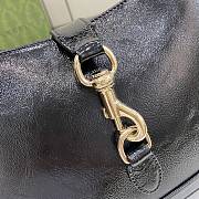 Bagsaaa Gucci Jackie Small Shoulder Bag Black Patent 782849 Size 27.5x19x4cm - 4