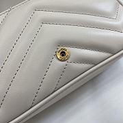 Bagsaaa Gucci GG Marmont Super Mini Bag 476433 Light Gray Size 16.5x10x4.5cm - 2