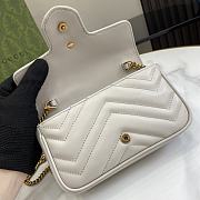Bagsaaa Gucci GG Marmont Super Mini Bag 476433 Light Gray Size 16.5x10x4.5cm - 3