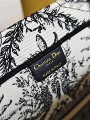 Bagsaaa Large Dior Book Tote White and Black Toile de Jouy Soleil Embroidery - 42 x 35 x 18.5 cm - 2