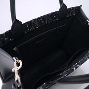 Bagsaaa Medium Dior Book Tote Black Cannage Tweed - 36.5 x 28 x 17.5 cm - 3