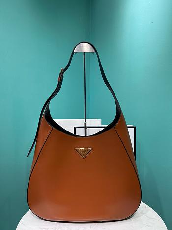 Bagsaaa Prada Large Shoulder Bag Brown Leather - 40x30x9 cm