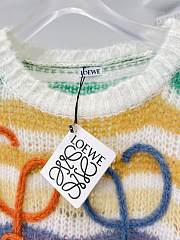 Bagsaaa Loewe Stripe Mohair Sweater White Multicolor - 2