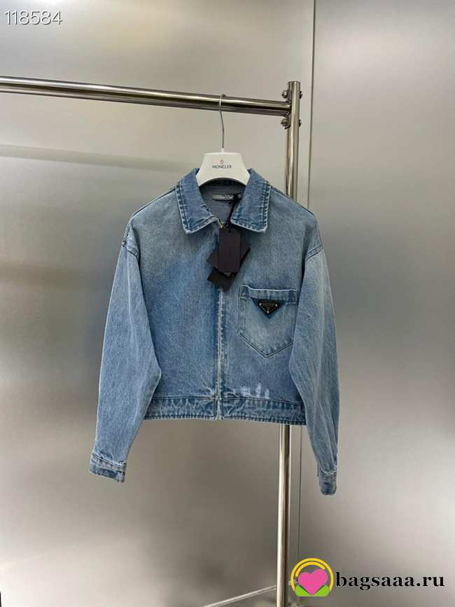 Bagsaaa Prada Cropped Organic Denim Jacket  - 1