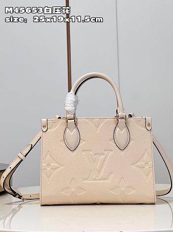 Bagsaaa Louis Vuitton M46569 OnTheGo PM Bag Cream - 25 x 19 x 11.5 cm