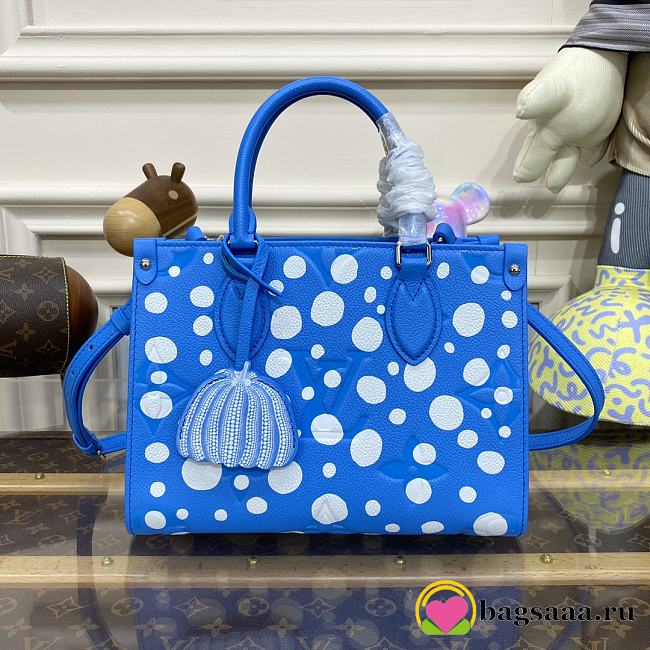 Bagsaaa LV x YK OnTheGo PM Blue and White M46424 - 25x19x11.5 cm - 1