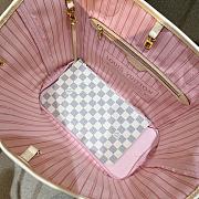 Bagsaaa Louis Vuitton N41605 Neverfull MM Damier Azur Rose Ballerine Pink - 31 x 28 x 14 cm - 2