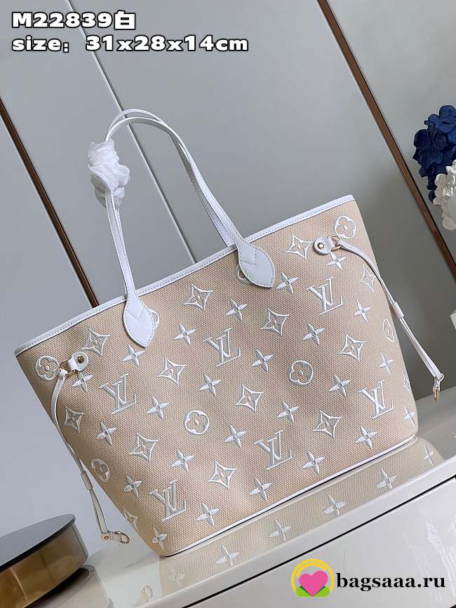 Bagsaaa Louis Vuitton M22839 Neverfull MM Beige - 31 x 28 x 14 cm - 1