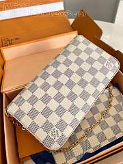 Bagsaaa Louis Vuitton N40491 Pochette Félicie Bag Damier Azur - 21 x 12 x 3 cm - 2