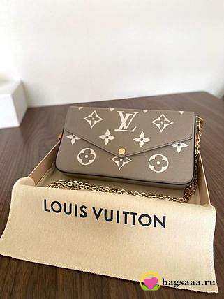 Bagsaaa Louis Vuitton M82610 Félicie Pochette Gray/Cream - 21*12*3cm - 1