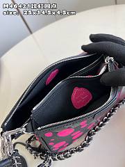 Bagsaaa Louis Vuitton M46421 LV x YK Multi Pochette Accessoires​ Black and Fuchsia - 25 x 14.5 x 4.5 cm - 4