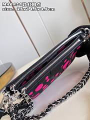 Bagsaaa Louis Vuitton M46421 LV x YK Multi Pochette Accessoires​ Black and Fuchsia - 25 x 14.5 x 4.5 cm - 2