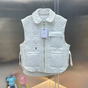 Bagsaaa Dior Women Vest White Quilted Technical Taffeta - 1