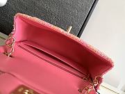 Bagsaaa Chanel Mini Flap Bag Tweed Orange & Pink A69900 - 12 × 20 × 6 cm - 3