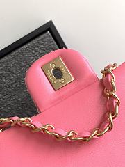 Bagsaaa Chanel Mini Flap Bag Tweed Orange & Pink A69900 - 12 × 20 × 6 cm - 5